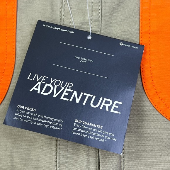 NWT Eddie Bauer Okanogan Hunting Shirt Mens 3XLT Beige Canvas Shooting Button Up - Picture 6 of 13